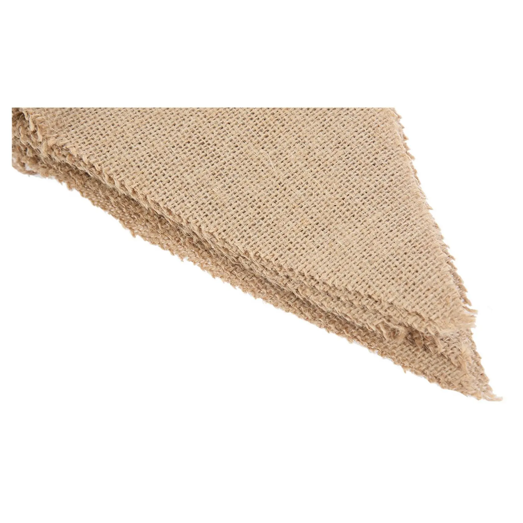 ABRW-3X 3.7M Rustic Jute Hessian Burlap Lace Bunting Shabby Chic Wedding Banner