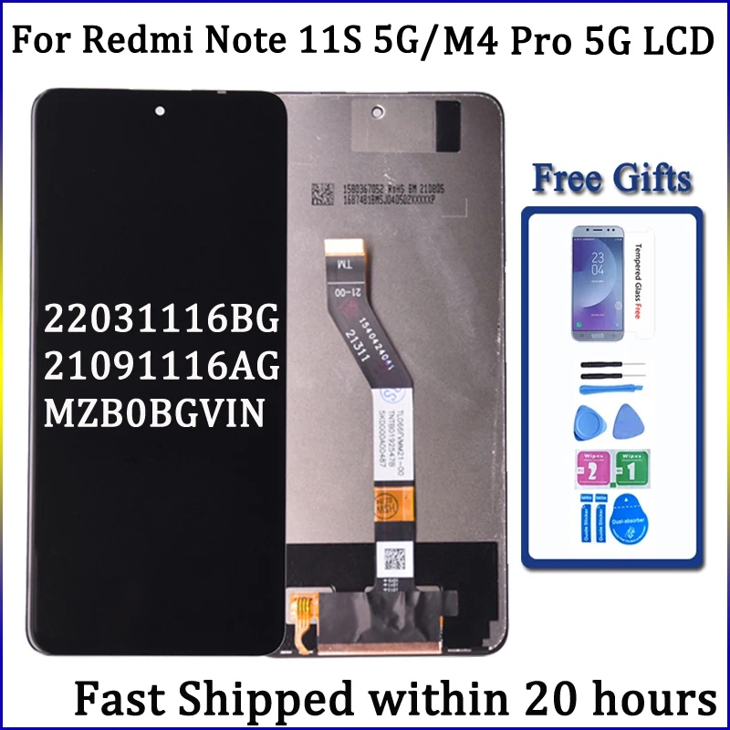 

For Xiaomi POCO M4 Pro 5G LCD Display With Touch Screen Digitizer Assembly Pantalla For Xiaomi Redmi Note 11S 5G Display LCD