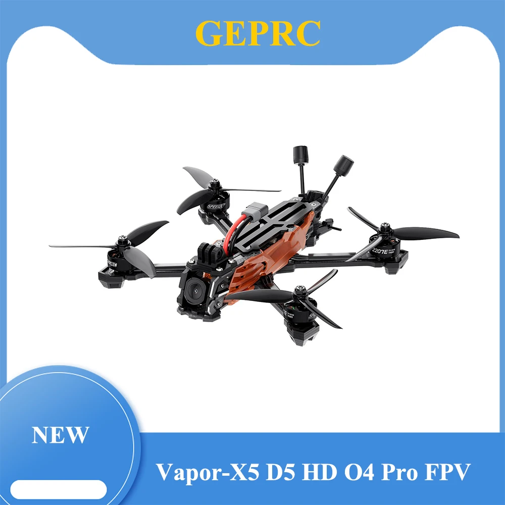 GEPRC Vapor-X5 D5 HD O4 Pro FPV Drone 5Inch O4 Air Unit VTX RC Quadcopter Freestyle Drone 4K120fps Recording 2207E 1960KV Motor