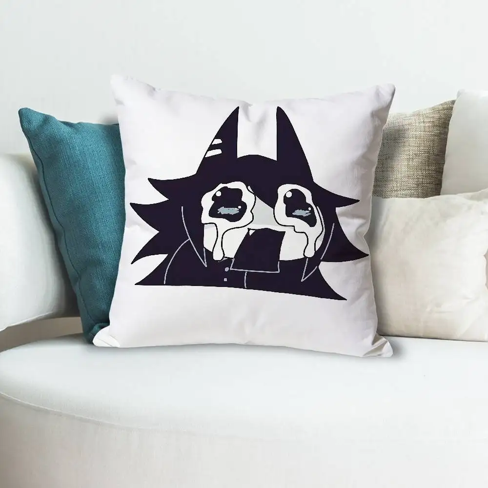 Meme Miss C-Circle FPE Polyester Printed Pillow Cover Square 30 40 45 50 60 65 cm Soft for Sofa Bed Car Home Decor