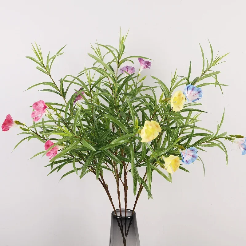 Simulation Flowers Silk Phlox Floral Plants Garden Decoration Artificial Morning Glory Green Plant Cafe Decorative Flower