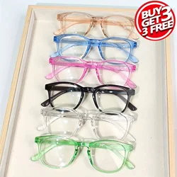 6pcs Fashion Oval Reading Glasses Colorful Chic Presbyopic Glasses For Women Men 1.0 To +4.0