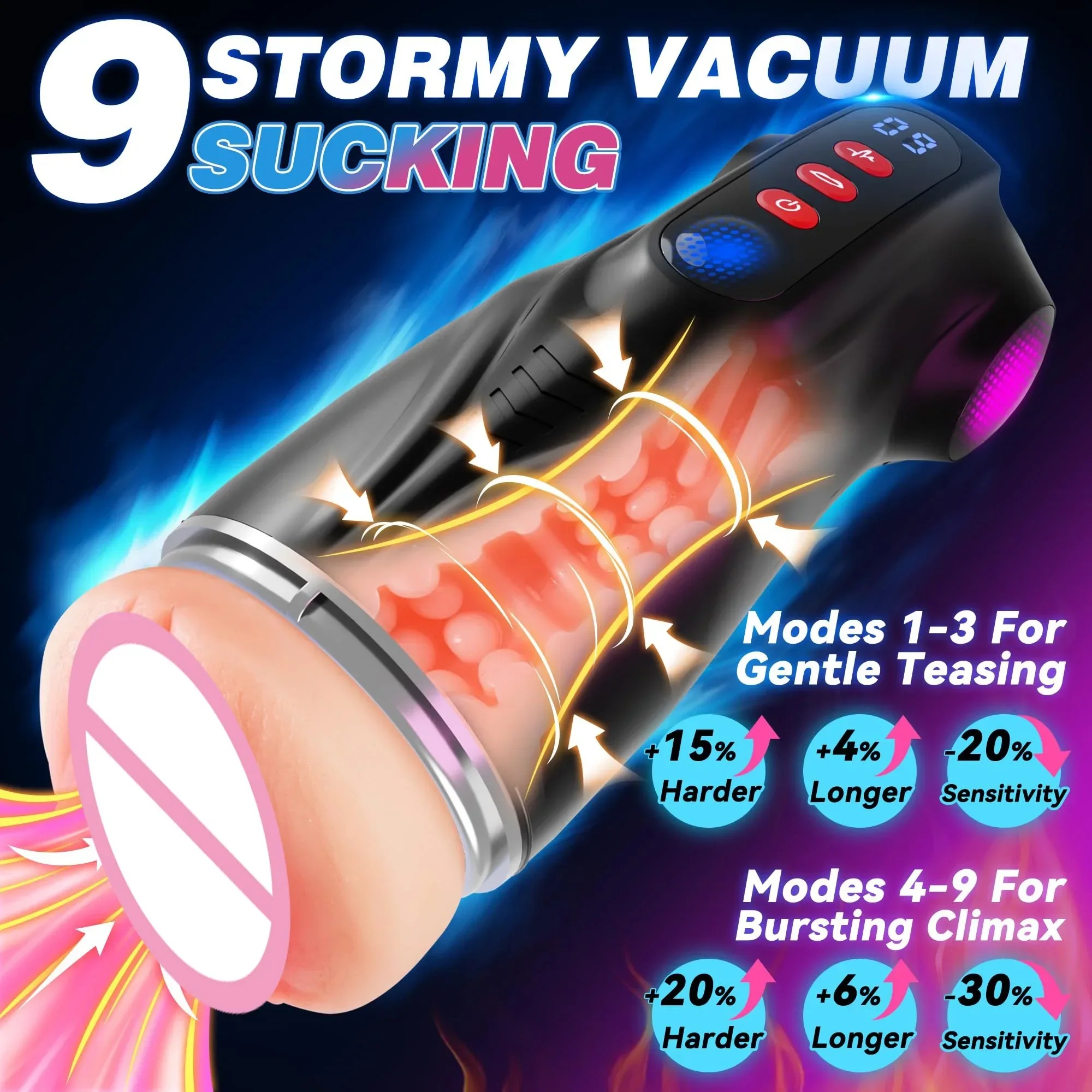 Automatic Male Masturbator Sex Toys for Men AI Sync Pocket Pussy APP Control  9 Sucking 9 Vibrating Modes Adult Sex Toys for Men view 2