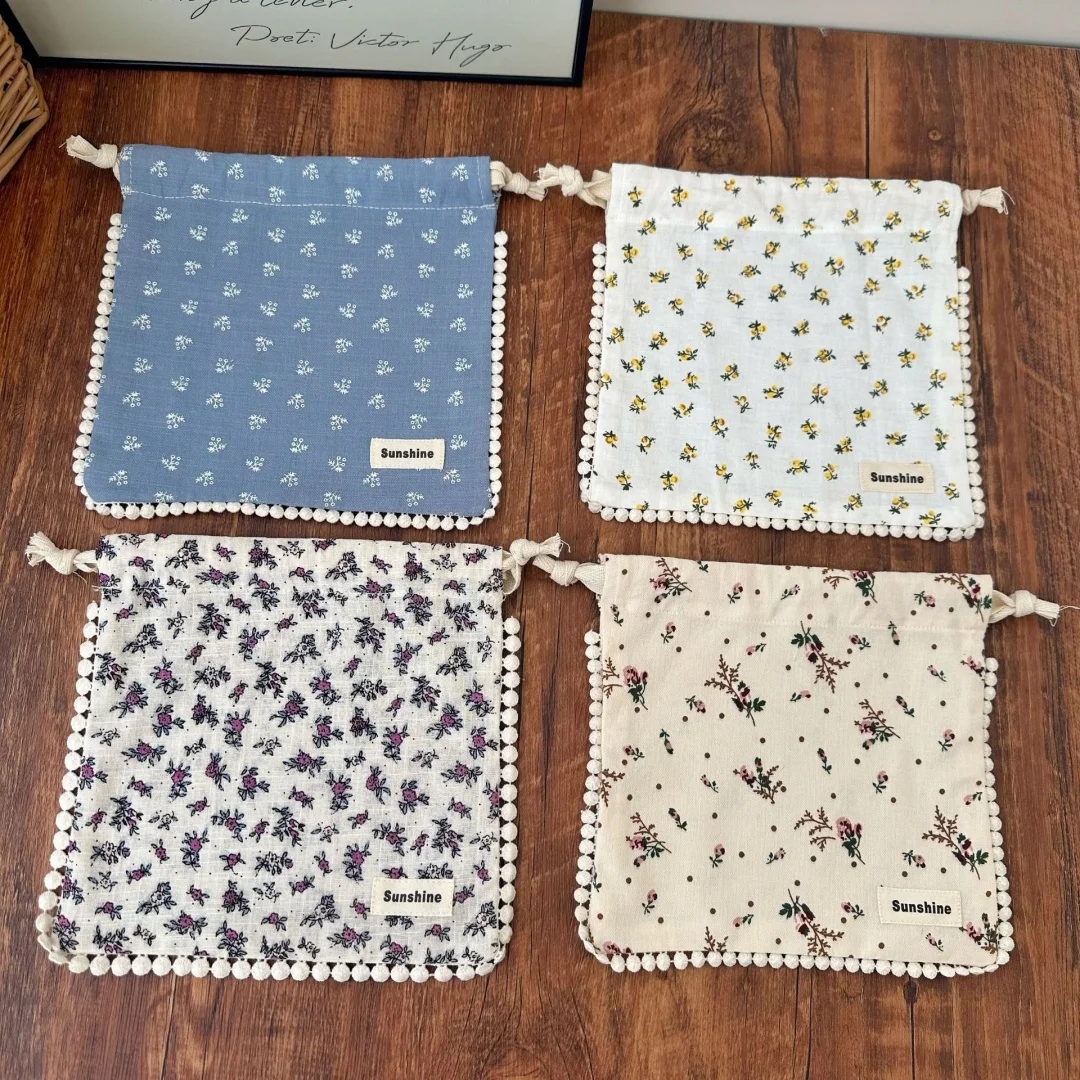 花柄リップスティックメイクアップバッグ、多機能収納ポケット付き、携帯用旅行雑貨整理収納バッグ、整理用防塵バッグ