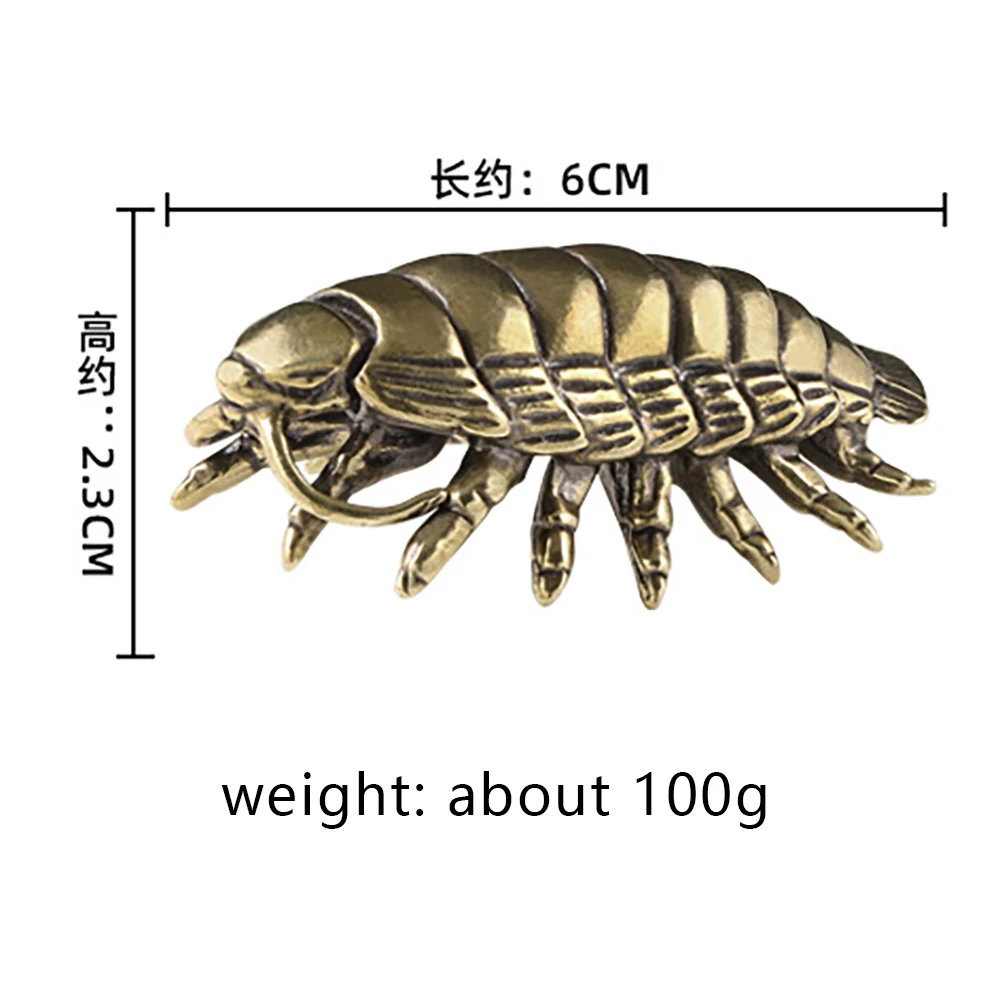 Giant Isopod Brass Decorative Figurines Prehistoric Marine Life Metal Figurine High Quality Copper Ornaments Desktop Decoration