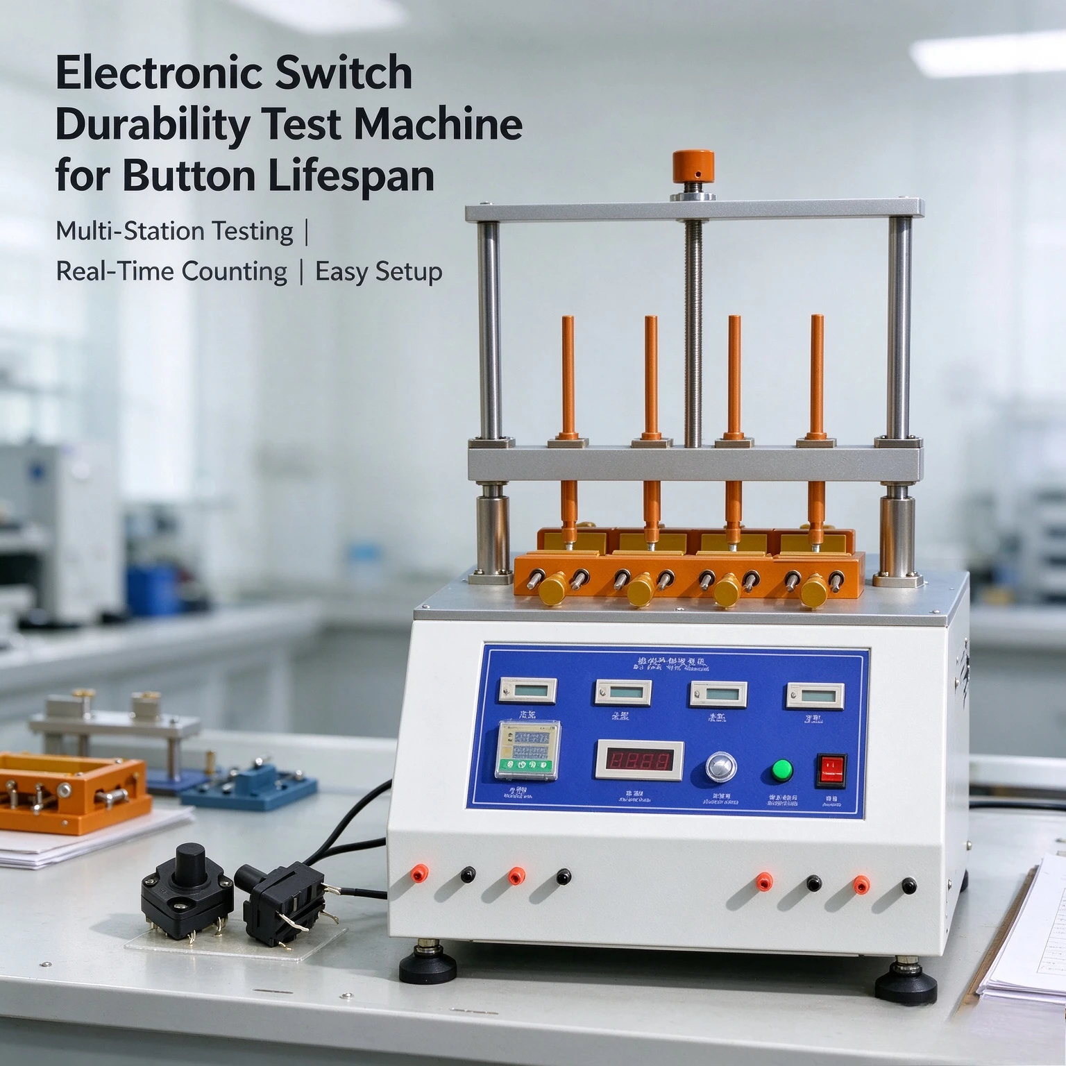 For Four Station Switch Button Life Testing Machine Keyboard Mobile Phone Computer Switch Button Fatigue Tester