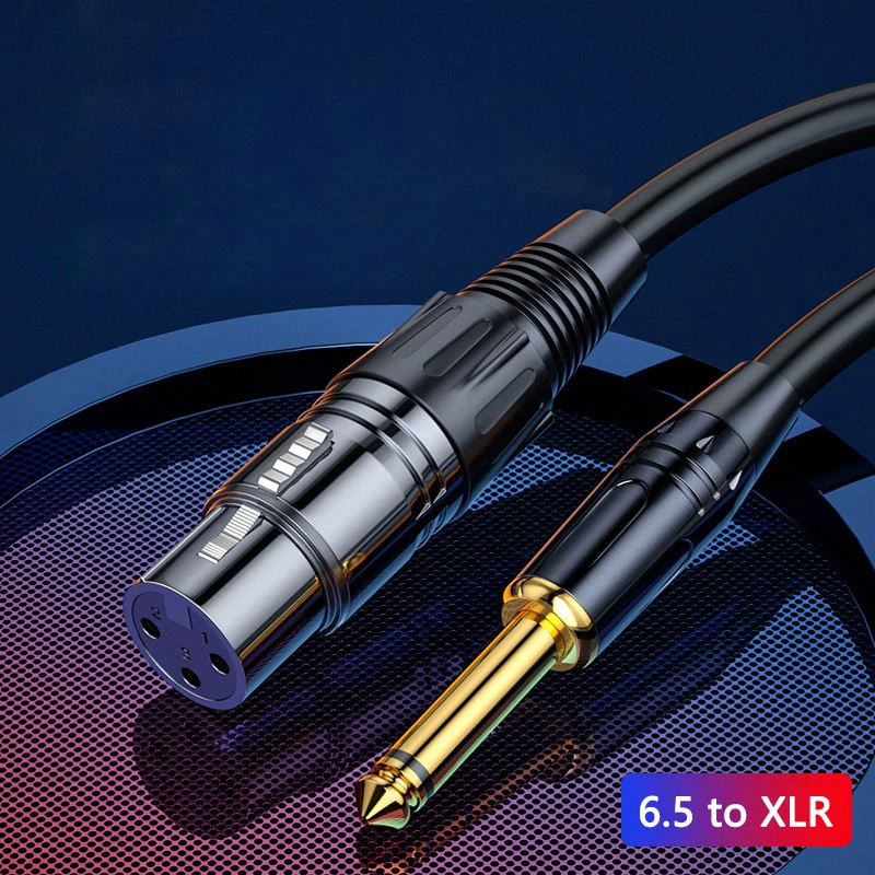 Cable de Audio hembra de 6,5mm a XLR, Cable de Audio de altavoz mezclador de micrófono equilibrado XLR de dos núcleos grandes de 6,35 1m 2m 3m