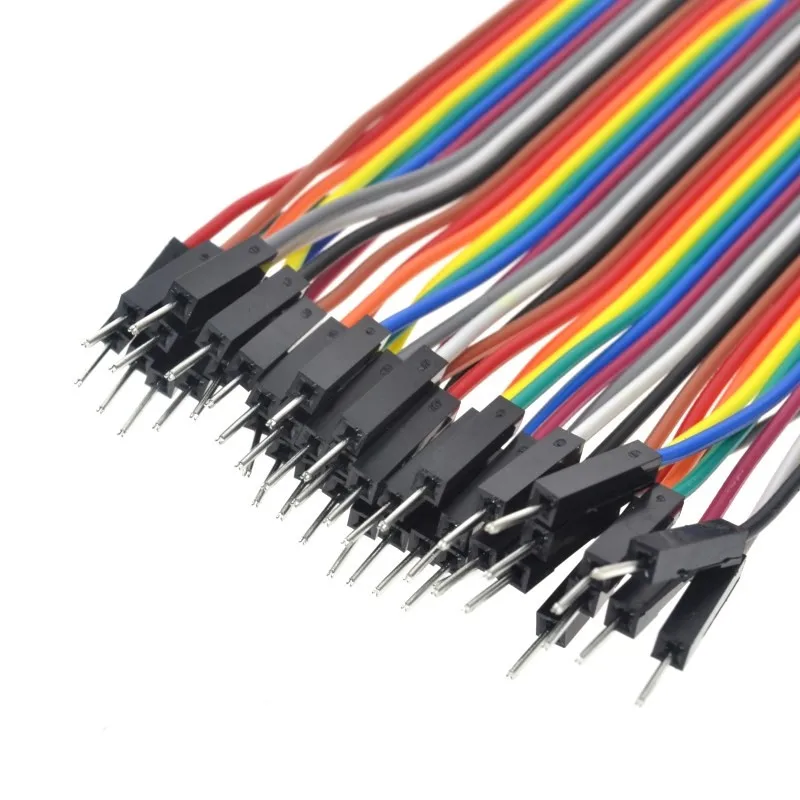 40pcs/lot 10cm 2.54mm 1pin Male to Male jumper wire Dupont cable for Arduino