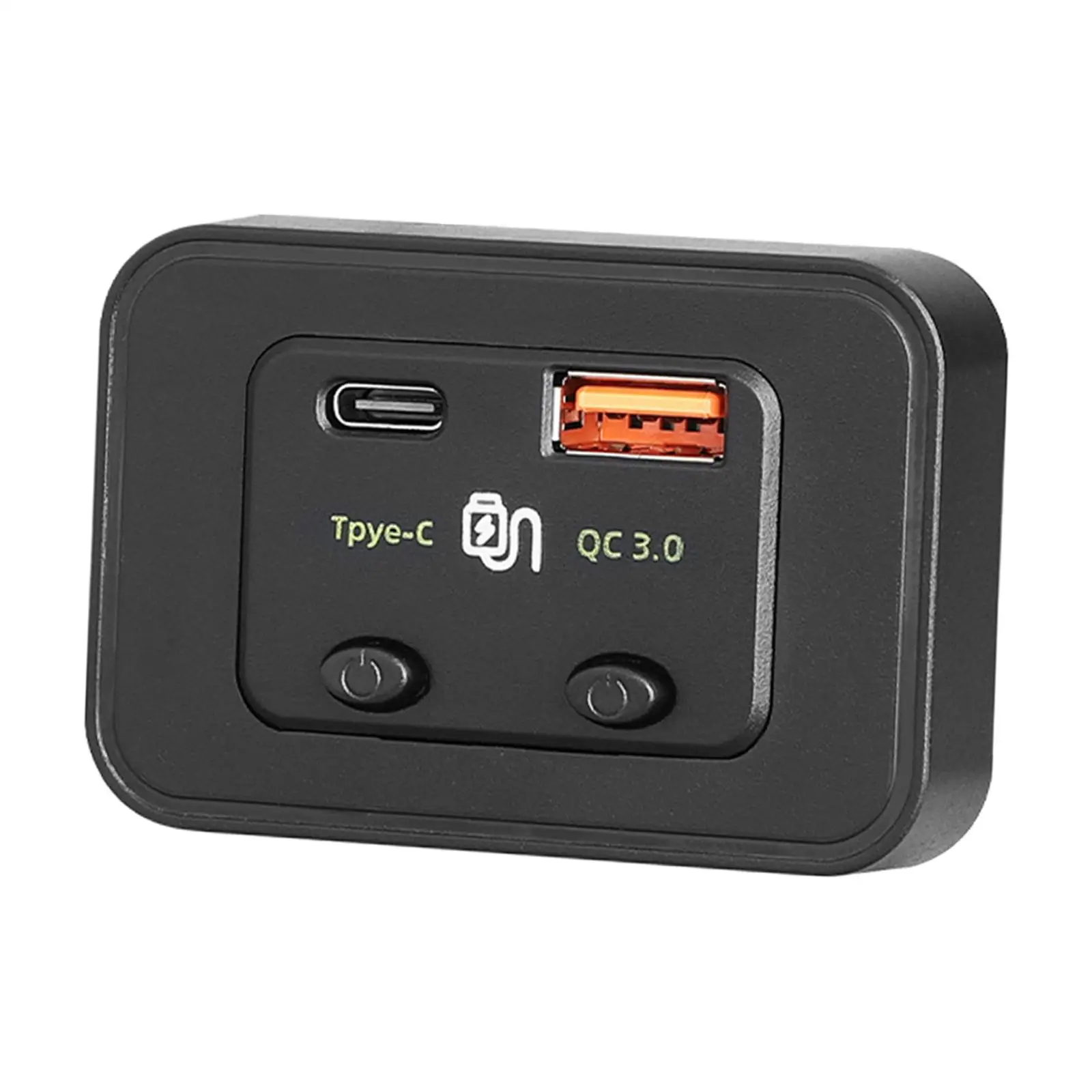 Car Charger USB C 48W Dual Port Power Adapter with Independent Switches for RV Truck SUV Bus Marine Boat 12V 24V
