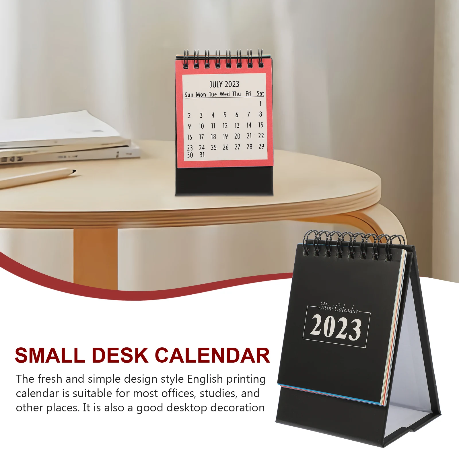 

2023 Mini Desk Calendar Desktop Calendars Office Small English Printing Table Paper