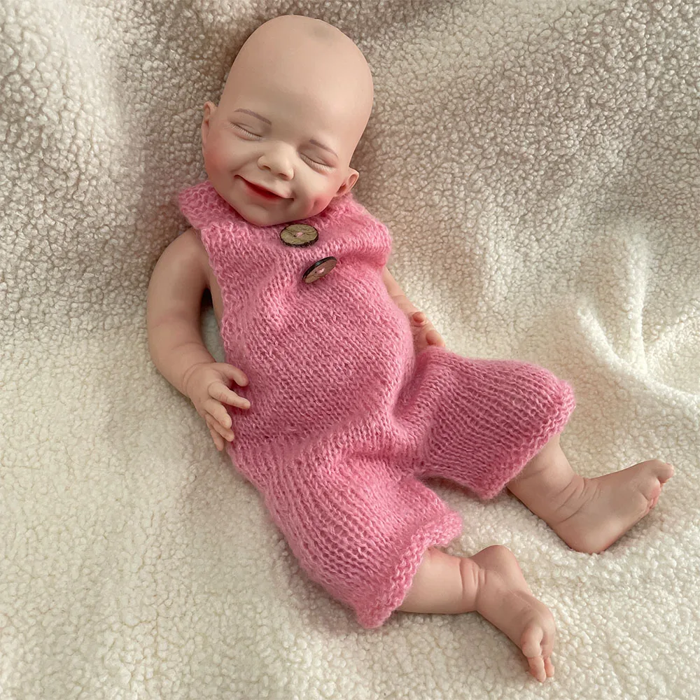 3D Painted Skin 100% Whole Silicone Reborn Baby Girl 18