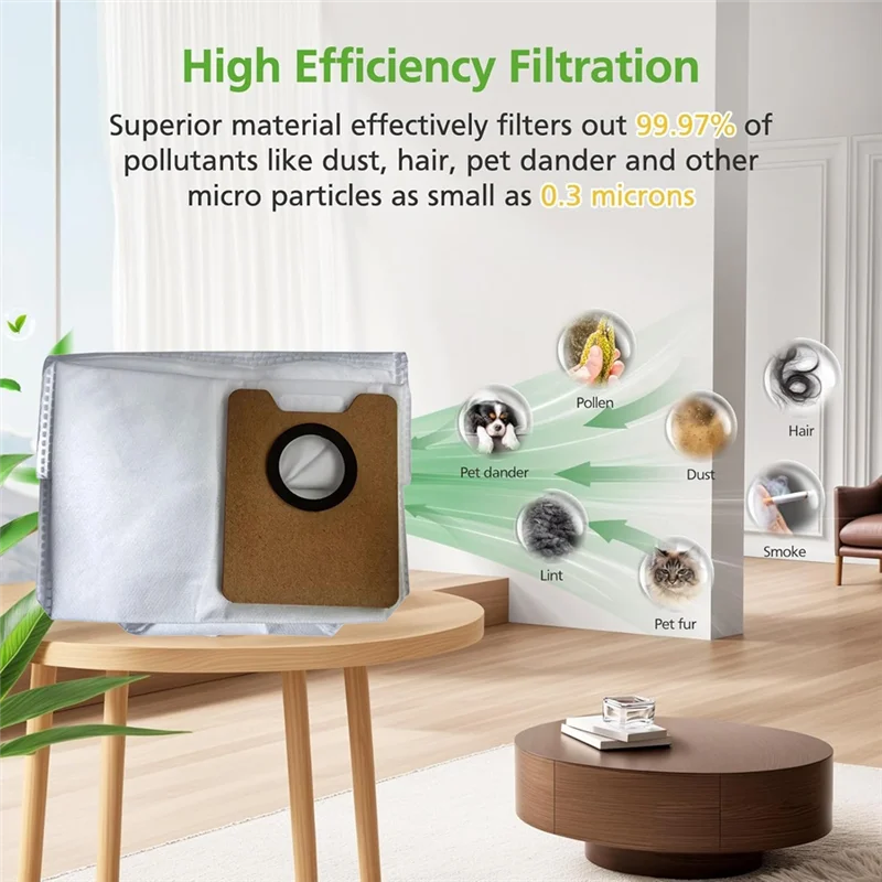A74G-أكياس الغبار ل Ecovacs Y1 Pro/ Y1 Pro Plus أجزاء المكنسة الكهربائية استبدال غير المنسوجة كيس لجميع الغبار كيس النفايات