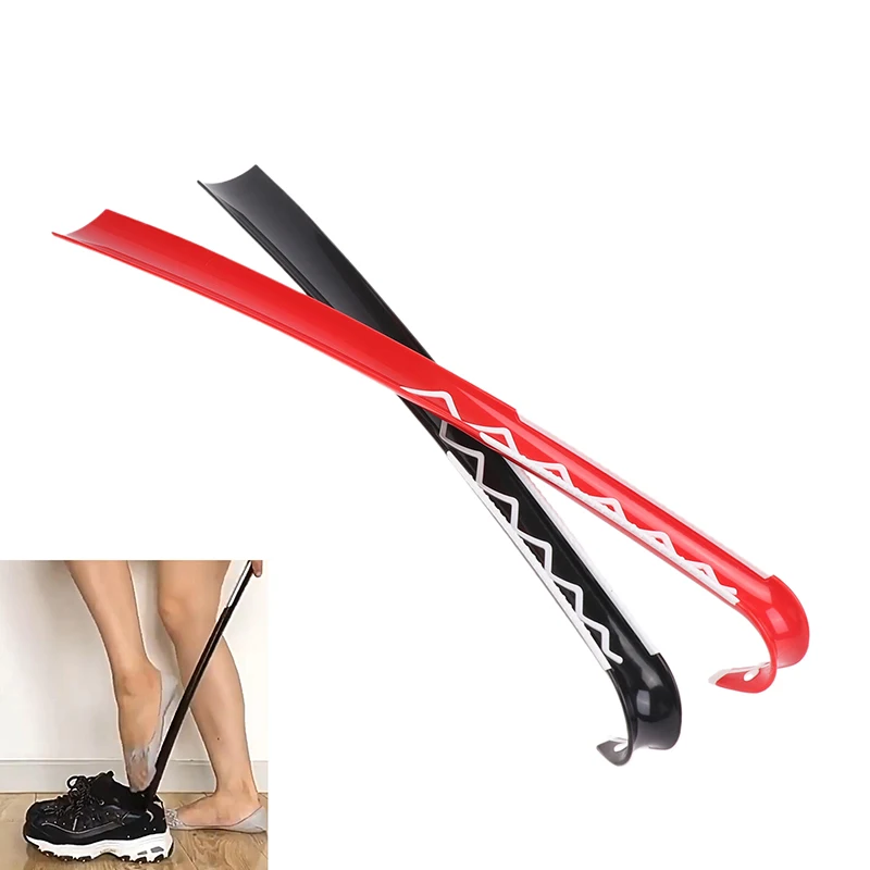 1 Piece 61cm Useful Shoe Lifter Hook Up Shoe Spoon ABS Plastic Shoe Horn Long Handle Shoehorn Home Pregnant Tools