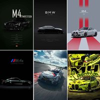 M4 Series E60 G90 CS F10 F90 Race Car Legendary Racer Retro Metal Sign Poster Garage Indoor Room Decor Club Tin Home Wall Decor