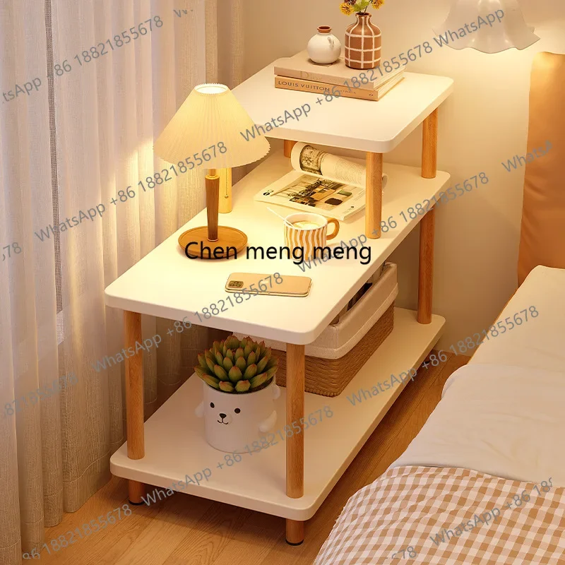cc182Narrow Bedside Table for Home Use, Simple Small Storage Rack, Living Room Small Coffee Table, Sofa Side Table
