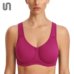 Underwire Sports Bra Women Plus Big Size No Pad Self-adjustment High Impact Max Control Gym Yoga Underwear Sportwear Clothing