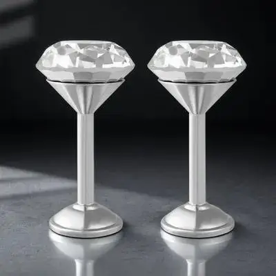 2 قطعة خطاف ستائر كريستال الفضة سبائك الزنك لامعة فو الماس الستائر Tiebacks للمنزل ديكور الباب جدار شرابة هوك #1