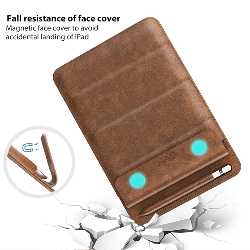 Luxury Case for 2024 iPad Pro 13 11 M4 M2 Air 11 13 Magnetic Liner Bag for iPad 10.2 9.7 12.9 13 inch Leather Sleeve Stand Cover