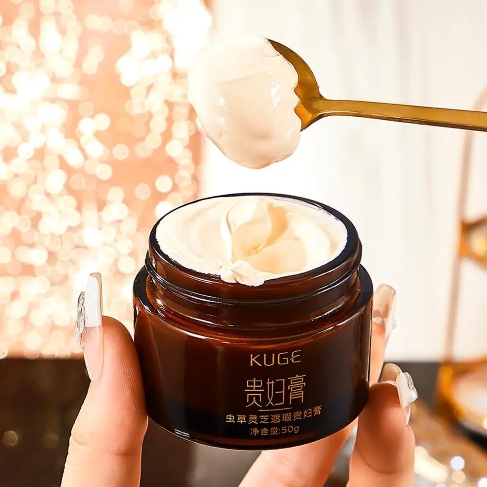 50g Women's Face Cream Kuge Cordyceps Lingzhi Concealer Face Lady Clear Cream Face Care Moisturizing Product Cream N0u7