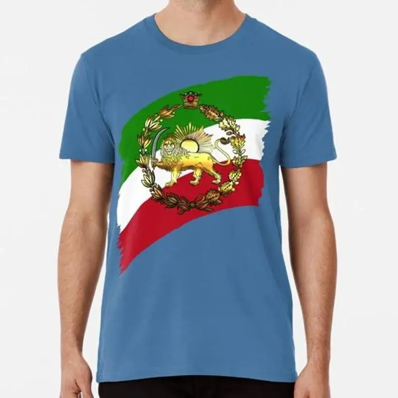 

Iran Pahlavi'S Flag With Lion And Crown Size S To 5Xl T Shirt