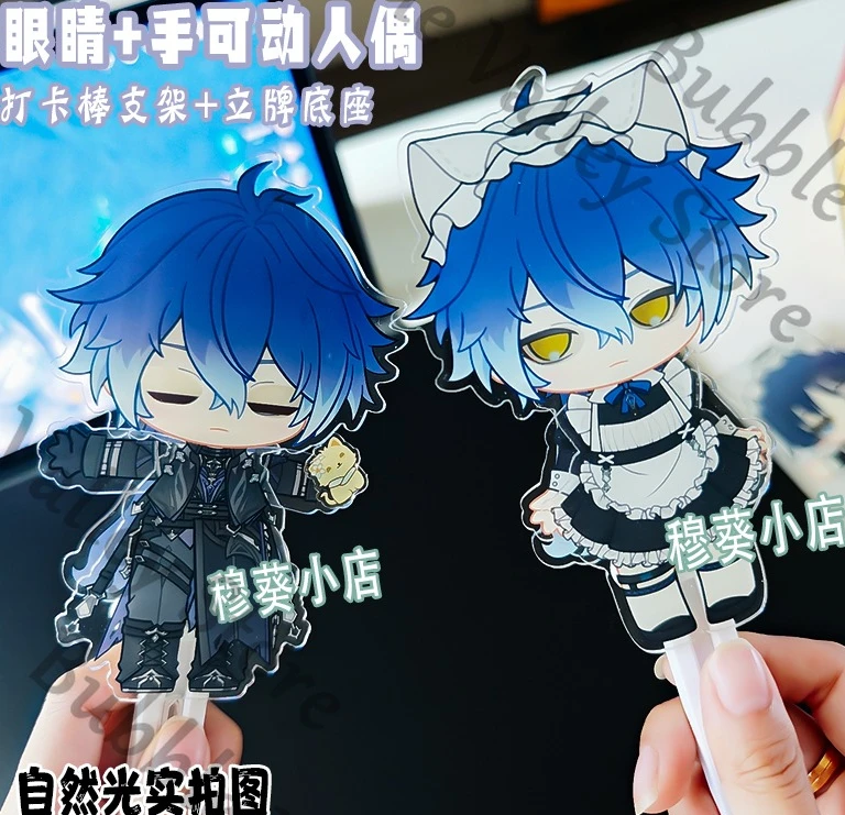 

Anime Genshin Impact Kinich Flins Damselette Balladeer Furina Cosplay CartoonAcrylic Eye Hand Movable Maumet Figure Stand Xmas