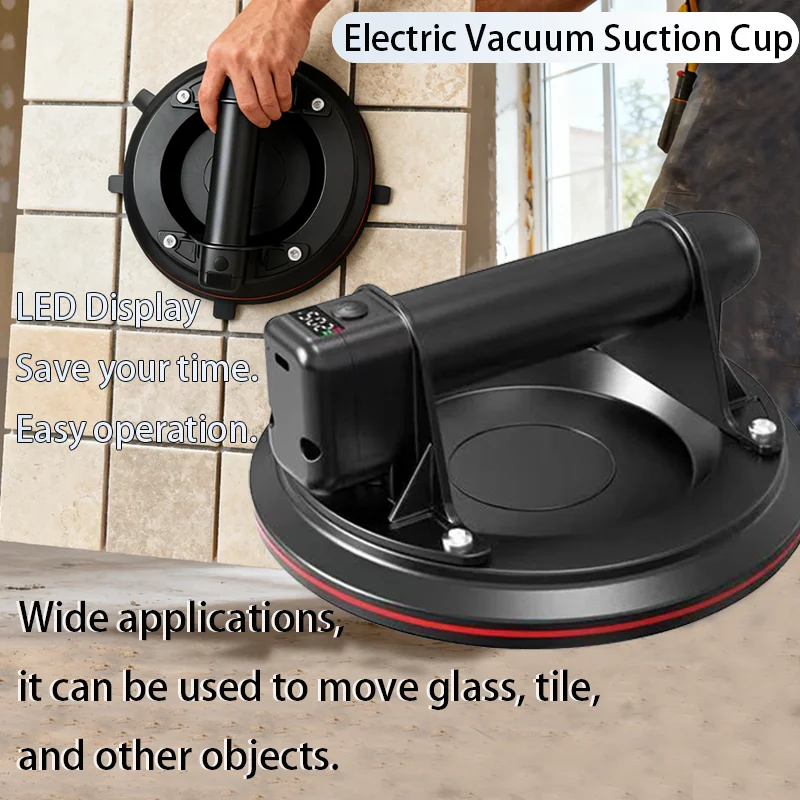 

High Quality 8 inch Electric Vacuum Suction Cup Three layers of rubber Heavy Lifting Tools For Glass Ceramic Tile