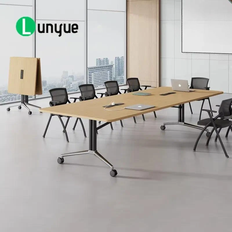 Modern Expandable Conference Table Modular 6-Person Meeting Room Desk with Seamless Extension for Office Business Furniture