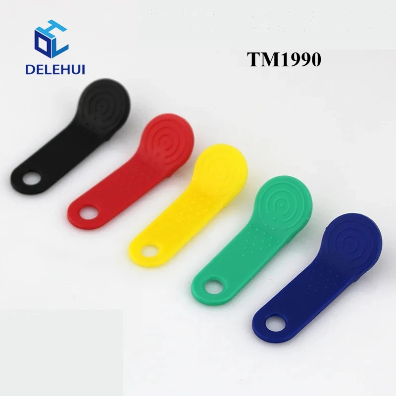 100PCS Dallas DS1990A-F5 TM1990A iButton Touch Memory Key With Handle, Door Access IB Tag For Electronic Lock