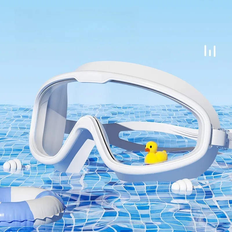 

Детские очки для плавания в большой оправе, противотуманные очки для плавания, регулируемые очки для плавания для мальчиков и девочек, очки для плавания для дайвинга