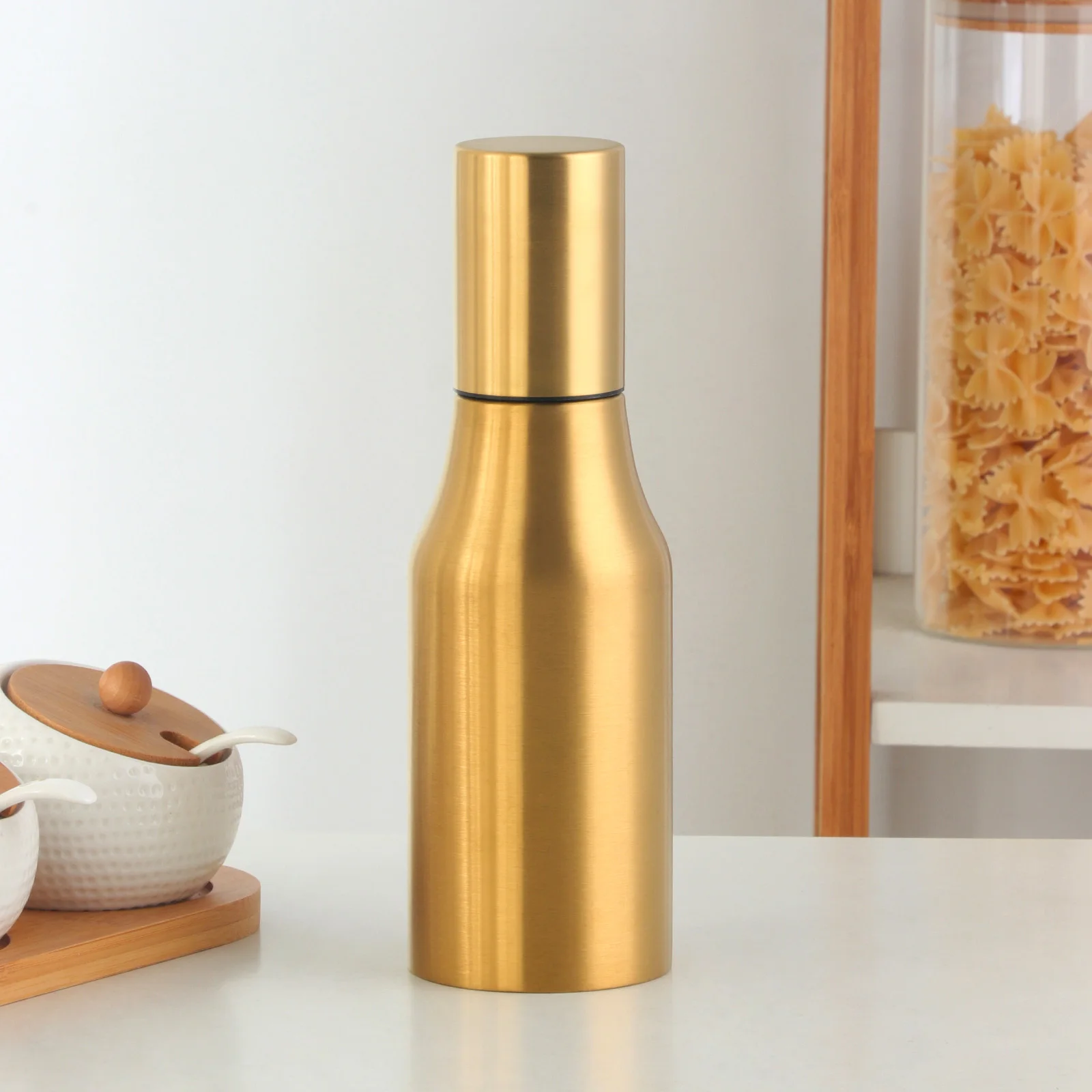 18/10 Stainless Steel Leak-proof Oil Dispenser Bottle Pot Oiler Spice Jar Sauce Vinegar Dust-proof Bottle Kitchen Accessories