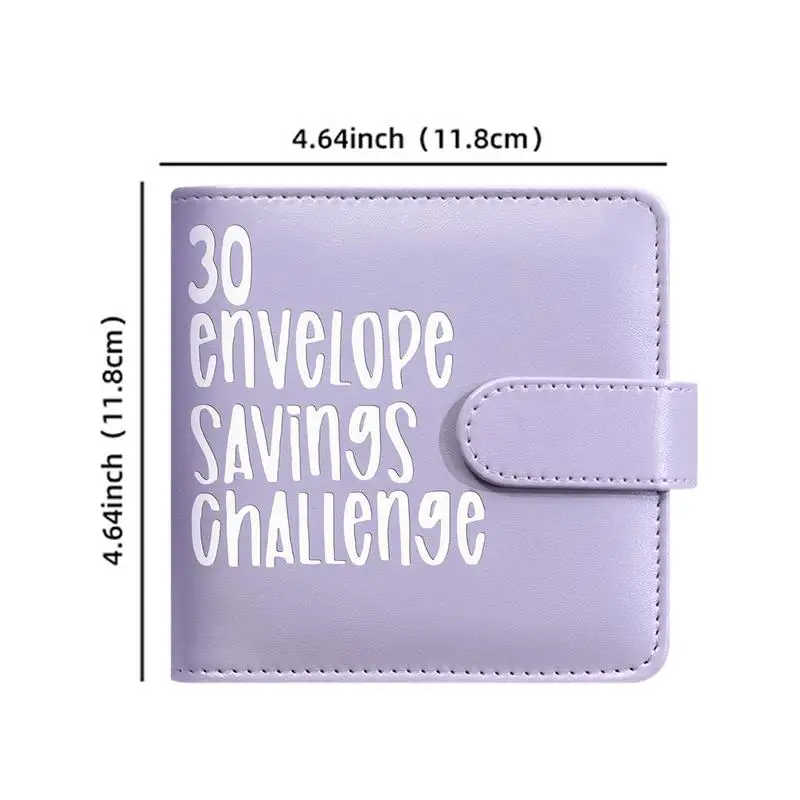 30 Day Envelope Challenge Binder Money Saving Challenge Envelope Binder PU Leather Money Organizer For Work Area Home School