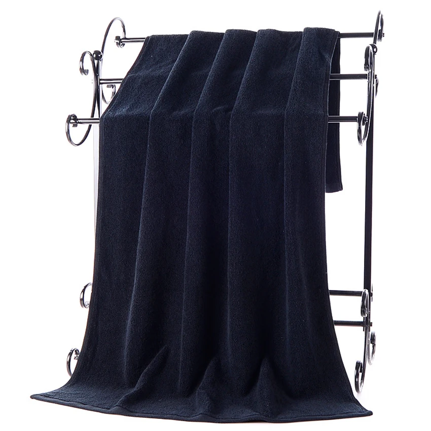Black Bath Towel Thick Large Soft Cotton Face Hand Shower Towels for Adults Kids Home Bathroom Spa Toalla 34*74cm/70*140cm