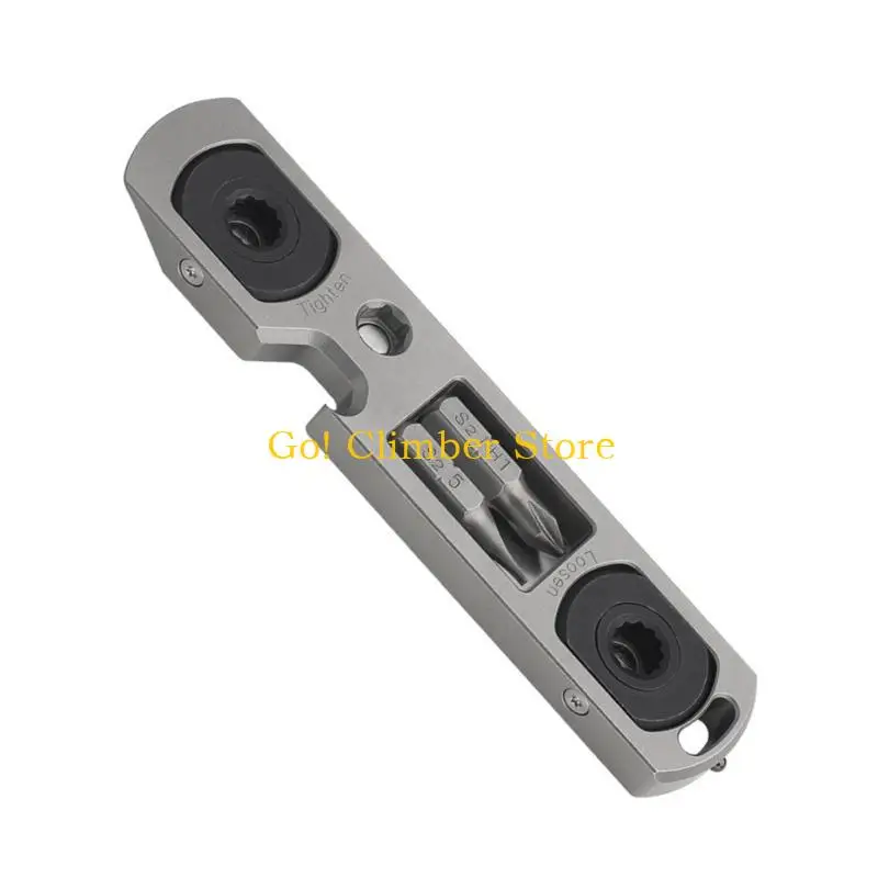 Q84C Titaniums Alloys Crowbars Window Breaker Pocket Pry Bar Ratchets Wrench Cycling Tool Outdoor Defense Tool Easy to Carry view 2