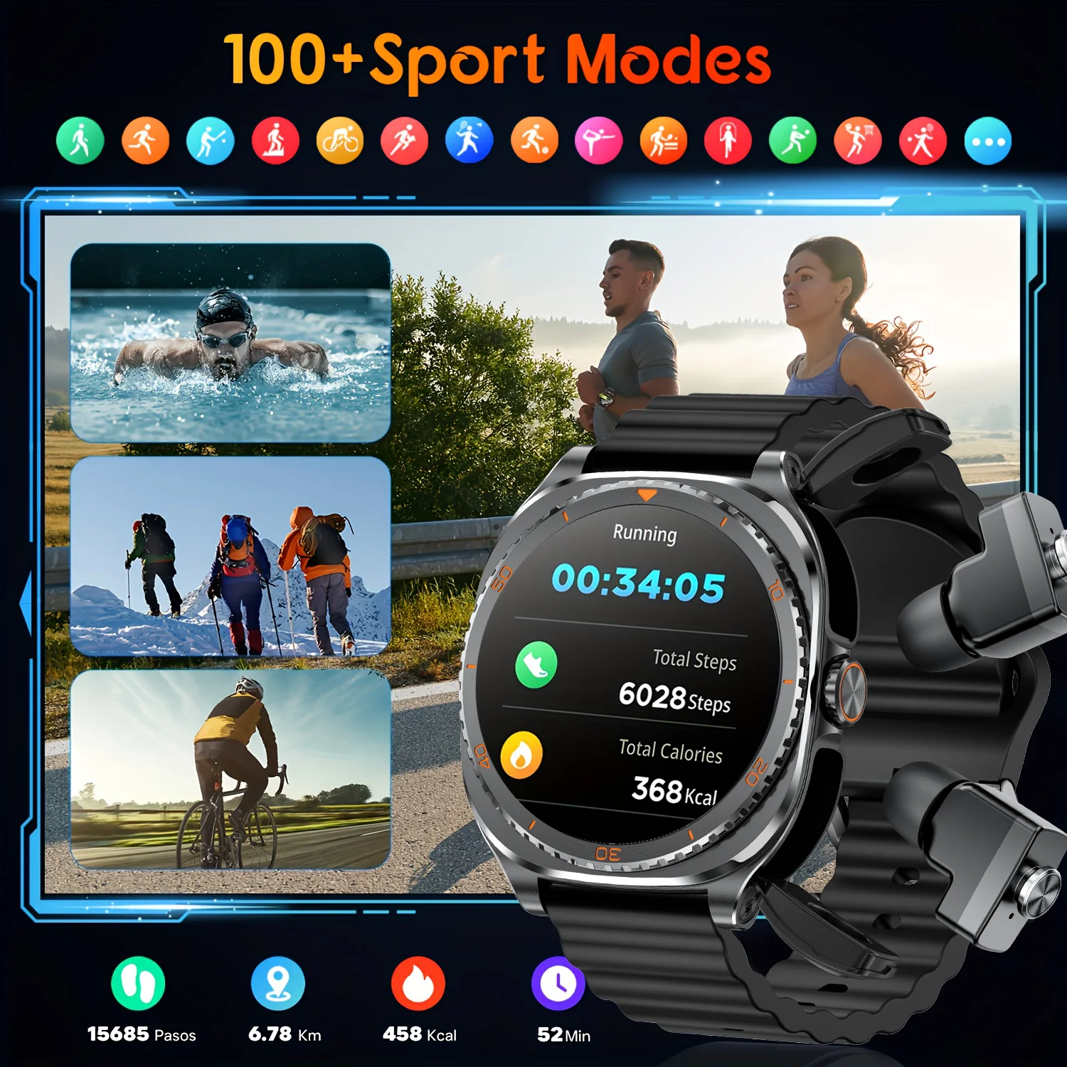 TWS 2in 1 Smart Watch with Hea - Smartwatch Headset recensione e prezzo