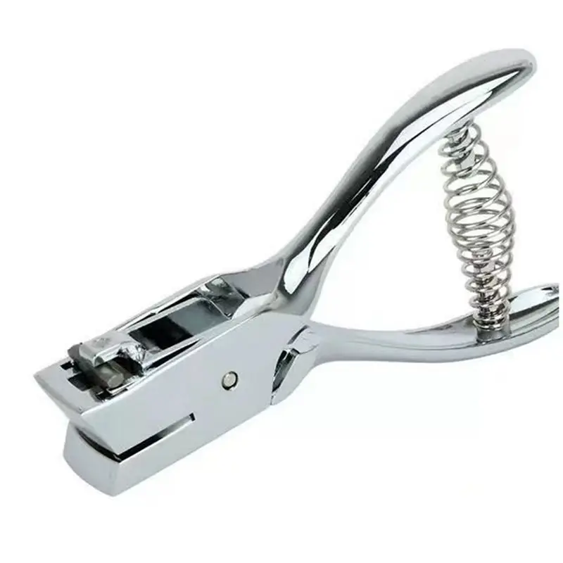 頑丈な手持ち式プライヤーパンチツール、15x4mm-idカードスロットパンチャー、pvcタグ、ランヤードホール、紙、チップボード、写真用