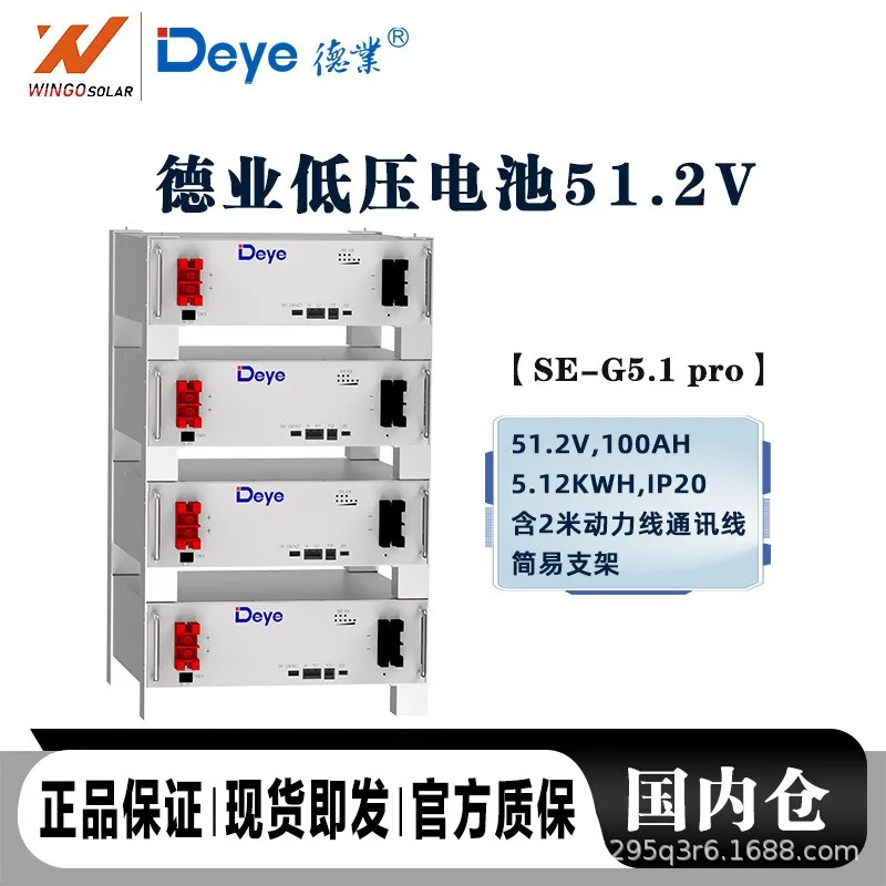 Deye Rack Type 51.2V100AH 5.12KWH Deye Lithium Iron Phosphate Battery SE-G5.1Pro-B