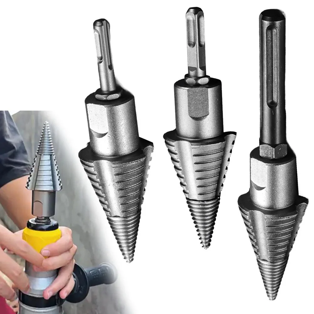 High Carbon Steel Firewood Drill Bit Compatible With SDS Enhanced Efficiency Tool Extractor Outdoor Wood Splitting