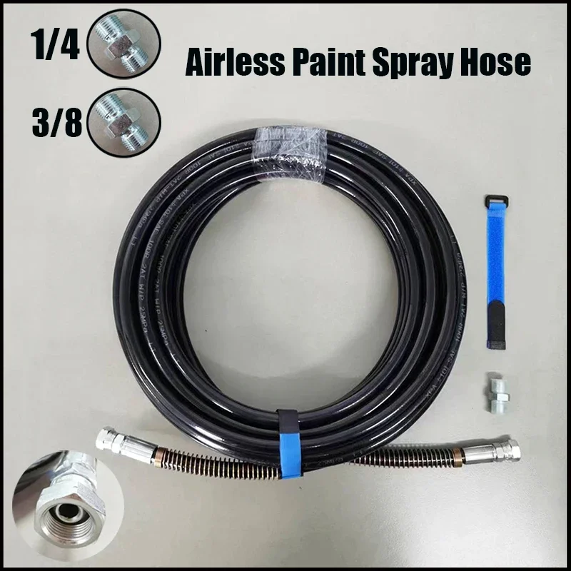 Airless Paint Spray Hose Explosion-proof Fiber Hose 5800PSI 3/8 1/4 interface General High-pressure Pipe for Spraying Machine