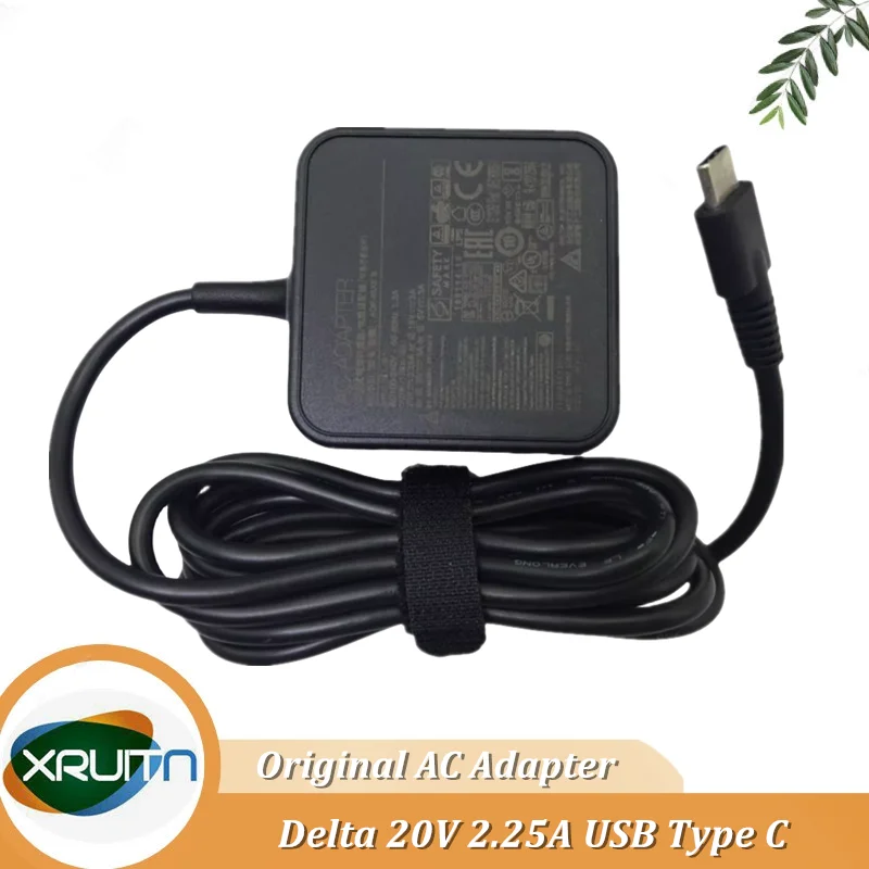 Original ADP-45XE B Delta 20V 2.25A Type-C 45W Laptop AC Adapter Charger For Asus Power Supply ADP-45EB C ADP-45EW A ADP-45EW B