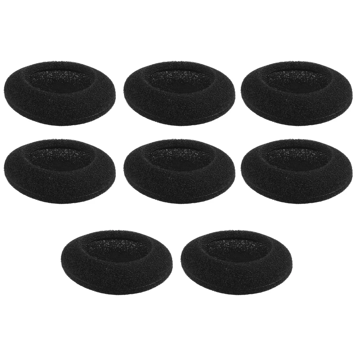 Almohadillas de repuesto para auriculares, cubiertas negras, 55mm, 4 pares