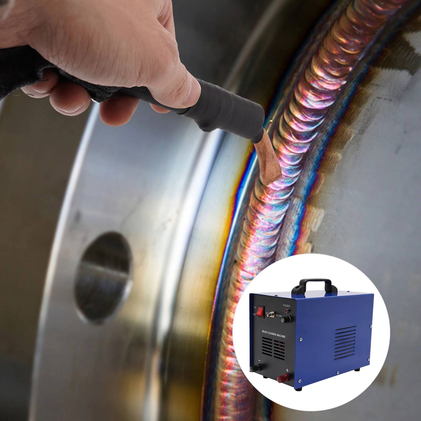 110V Welder Cleaning Machine Weld Bead Polishing Processing Tool Stainless Steel