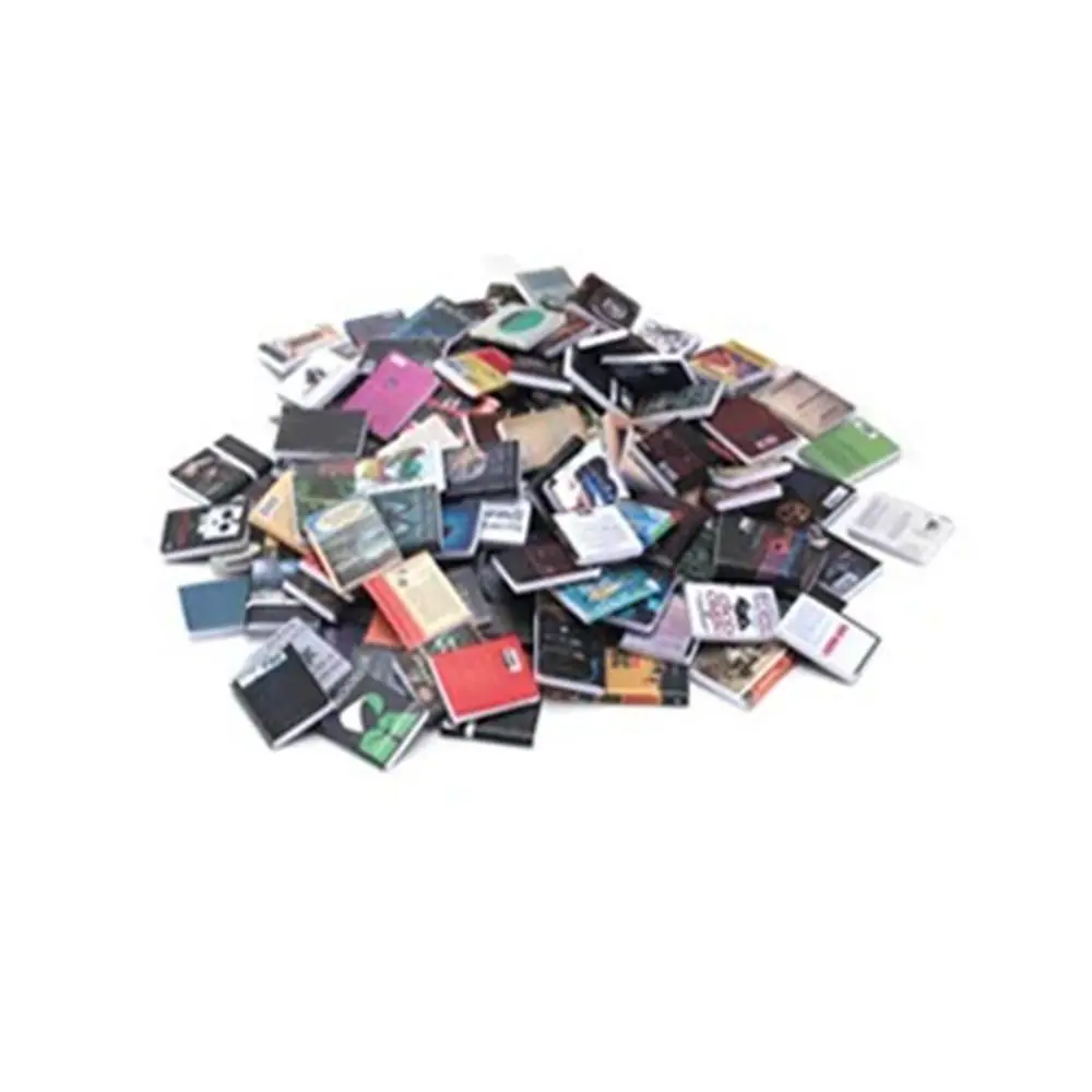 رف كتب خشبي للقلق مزخرف إبداعي لتزيين المنزل رف كتب مصغر 60 قطعة كتب صغيرة محمولة #4