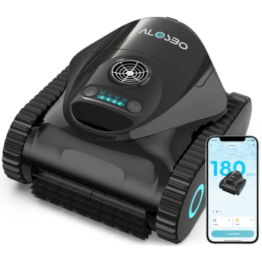 

Робот-пылесос для бассейнов C1, 180 минут работы, сверхмощное всасывание, очистка стен и водной линии, для бассейнов с глубиной до 1615 кв. футов.