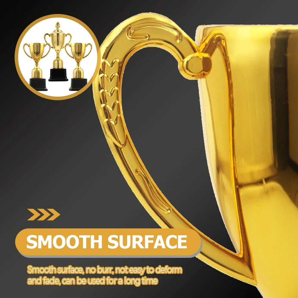 

3Pcs Competition Trophies Bright Colored Winner Awards for School Sports Games Achievement Recognition Prizes