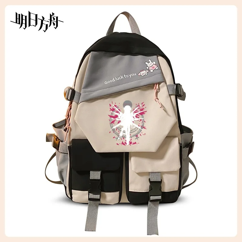 Arknight Rhodes Island Anime Backpack Cosplay Unisex Students School Bag Cartoon Laptop Travel Rucksack Outdoor Fashion Gifts