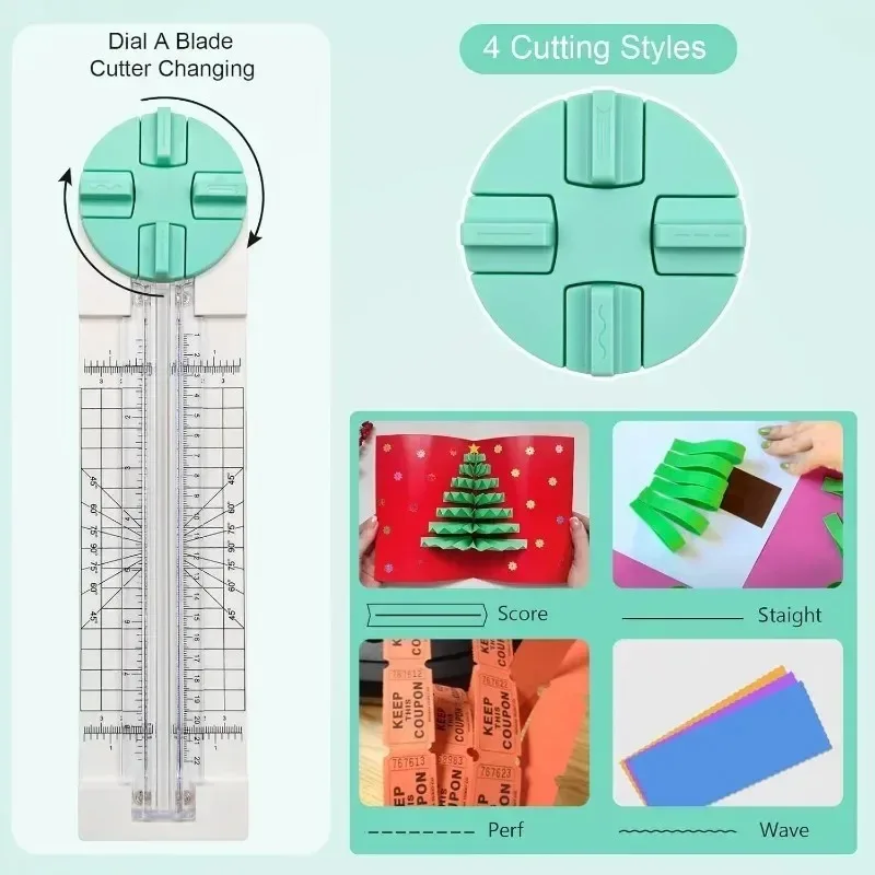 Paper Cutter 4 Styles A Cutting Device  Paper Multi-functional Scrapbook Tool Used Cutting Paper Photo Scrapbook Page Postcard