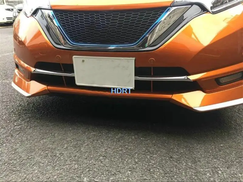 Car Style Front Lower Middle Net Hood Air-inlet Grille Trim Frame Strip Auto Decoration Cover For Nissan Note E-Power 2016-2020