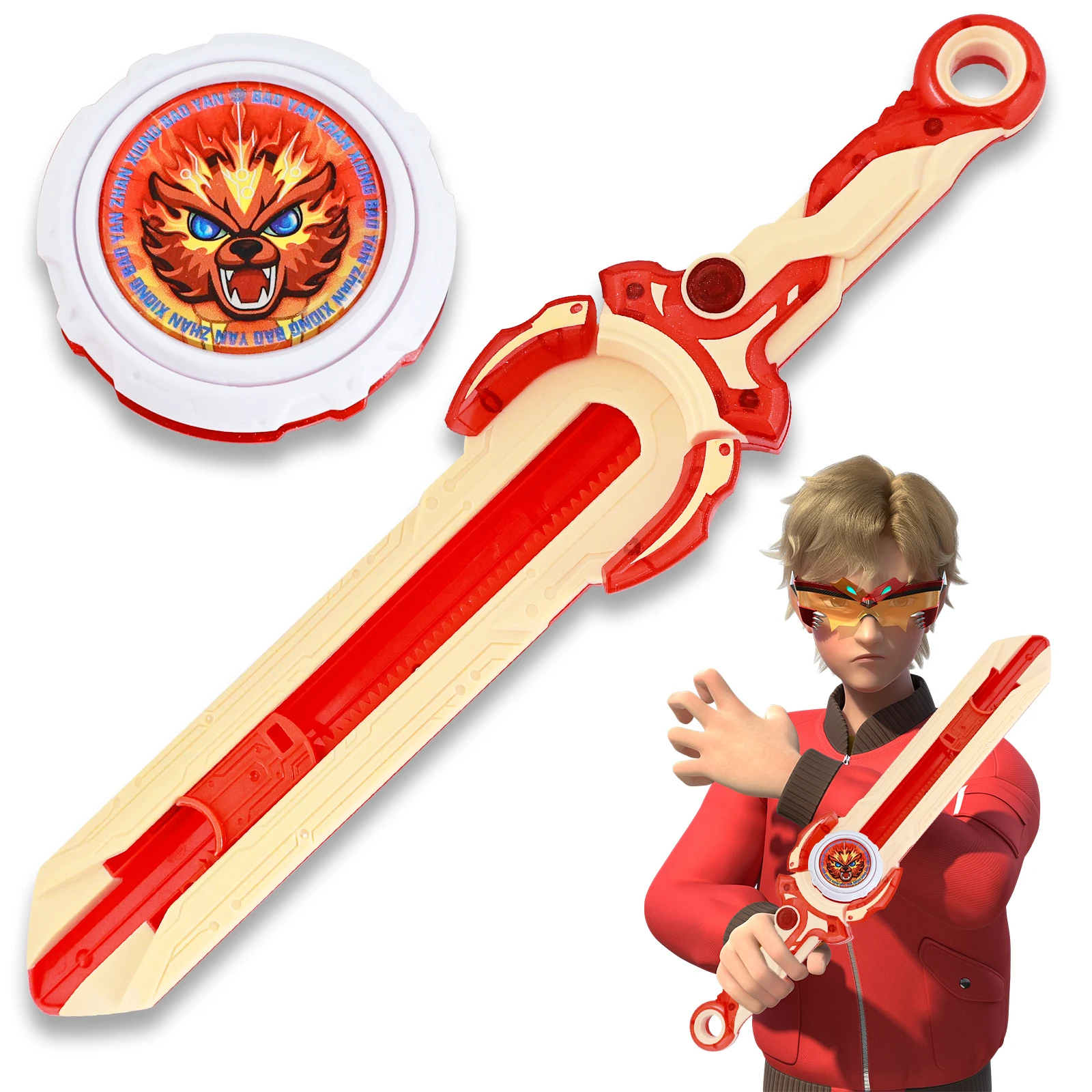 Juguetes de Combate INFINITY NADO, Mini Espada Nado para Principiantes, Juego de Combate con Trompo Giratorio y Lanzador de Espadas para Niños de 5 Años en Adelante