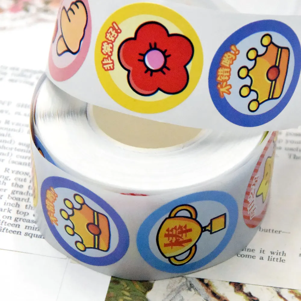 500Pcs Capybara Stickers Roll 1'' Cute Animal Stickers for Kids Stickers,Teacher Reward Supplies Colorful Stickers for Classroom