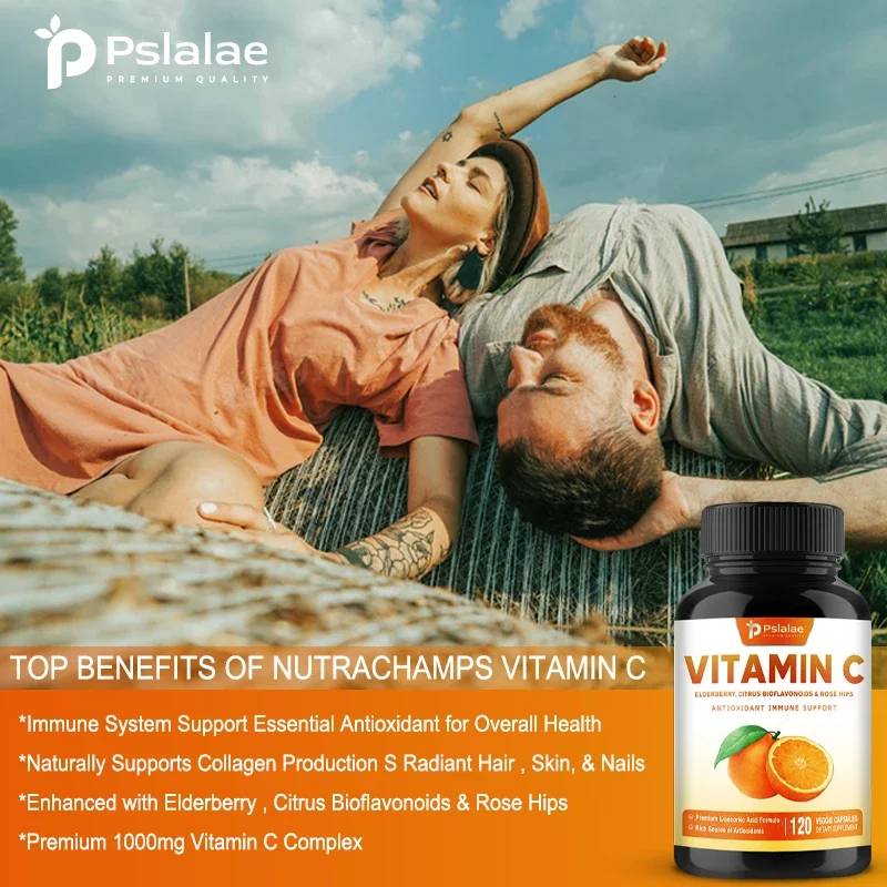 Vitamin C - Supplement with Elderberry and Citrus Bioflavonoids To Boost Immunity